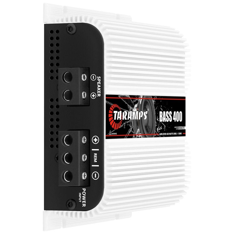 Taramp's مضخم صوت موحد BASS 400 1 أوم 1 قناة MOSFET 400 واط RMS، موحد، تقاطع، تعزيز الباس، إدخال RCA/مستوى عالٍ، فئة D، صوت السيارة، تحكم عن بُعد بمستوى المراقبة/M1 LED، رائع لمكبرات الصوت السفلية - Image 2